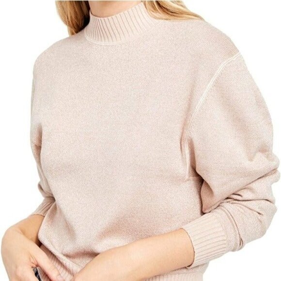 Free People women sweater Starry Night Metallic Mock casual event stretchy retro - Picture 4 of 12